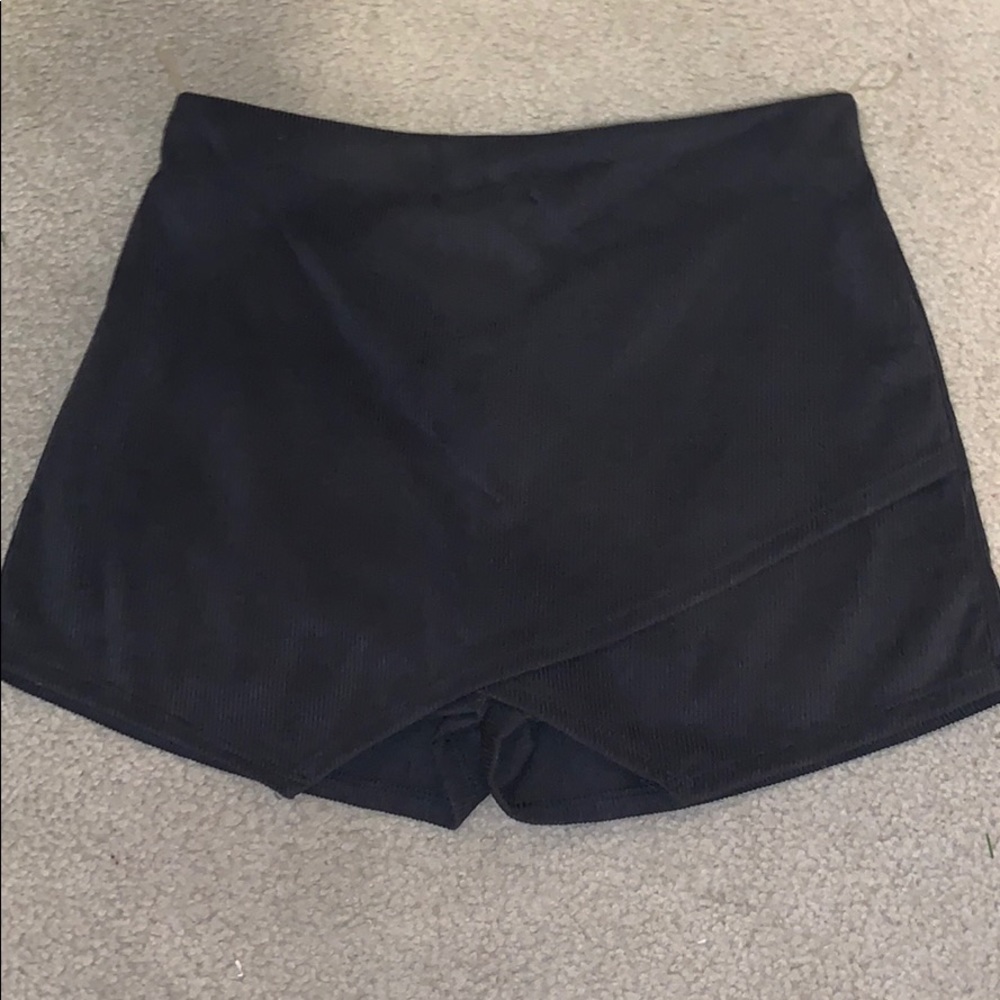 Black envelope skirt